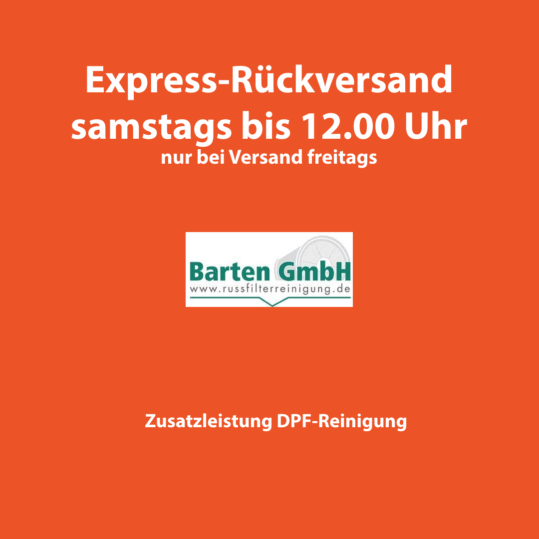 Express-Rückversand samstags bis 12.00 Uhr