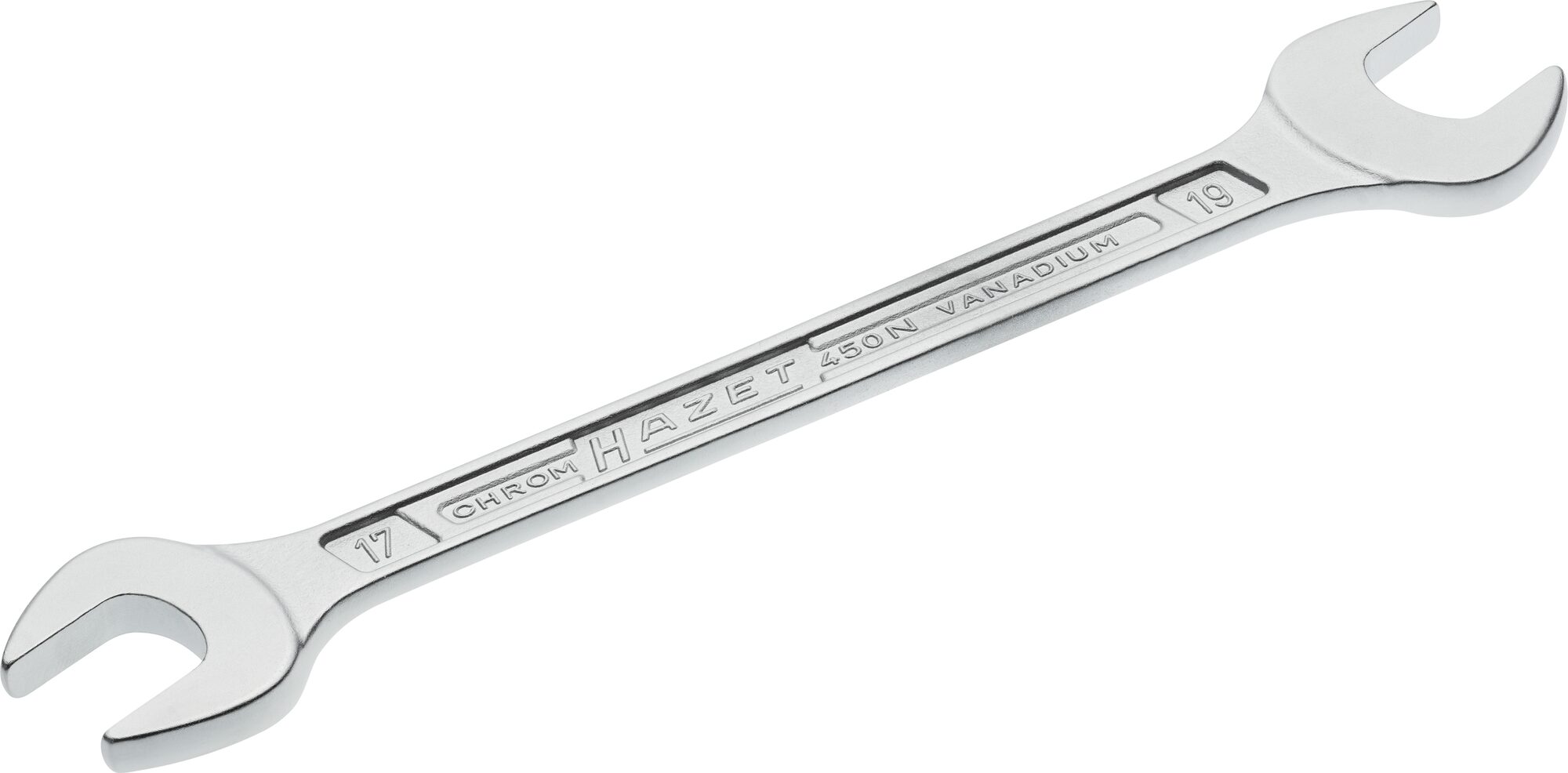 HAZET Doppel-Maulschlüssel 450N-17X19 ∙ Außen-Sechskant Profil ∙ 17 x 19 mm