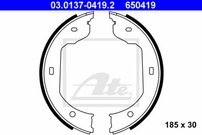 ATE Bremsbackensatz, Feststellbremse (03.0137-0419.2) Thumbnail