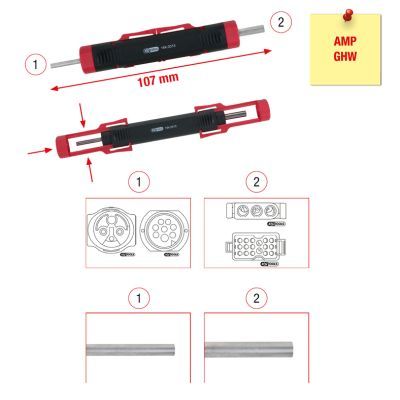 KS TOOLS Entriegelungswerkzeug, Flach-/Rundstecker (154.0013)