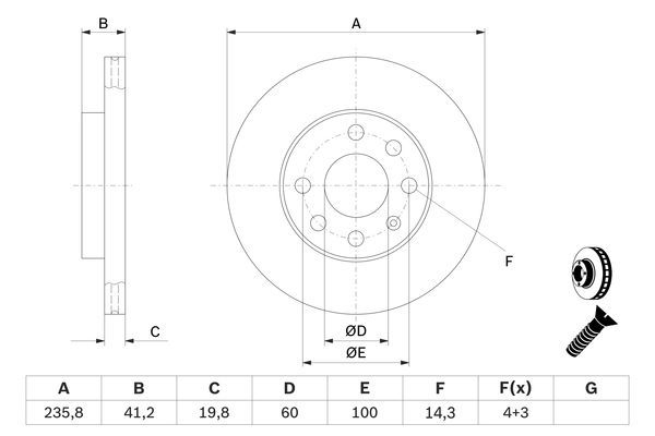 BOSCH Bremsscheibe (0 986 479 190) BOSCH Bremsscheibe (0 986 479 190)