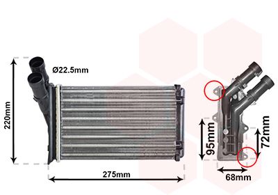 VAN WEZEL Wärmetauscher, Innenraumheizung (09006082) Thumbnail