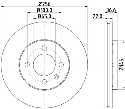 HELLA Bremsscheibe (8DD 355 129-441)