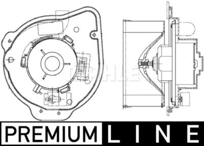 MAHLE Innenraumgebläse (AB 135 000P) 4057635015356 AB 135 000P