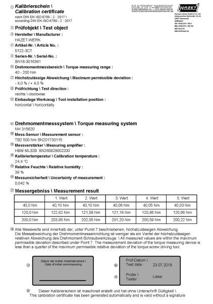 HAZET Drehmomentschlüssel (5122-3CT)