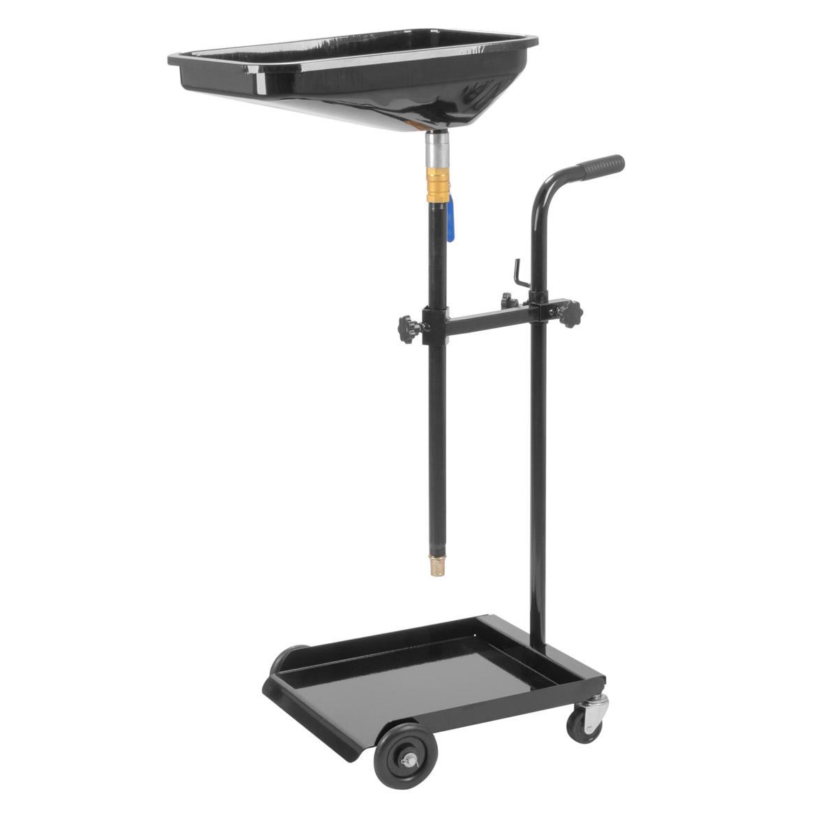 STAHLWERK Ölabscheider OD-110 ST, Ölauffangwagen / Ölwanne / Ölablassgerät mit höhenverstellbarem Trichter zum Auffangen von Altöl beim Kfz Ölwechsel