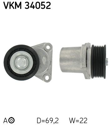 SKF Spannrolle, Keilrippenriemen (VKM 34052)