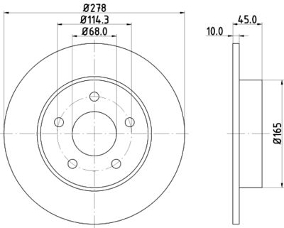 HELLA Bremsscheibe (8DD 355 110-401)