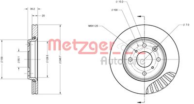 METZGER Bremsscheibe (6110059) Thumbnail