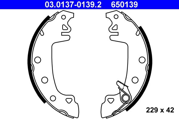 ATE Bremsbackensatz (03.0137-0139.2)