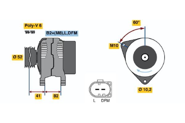 BOSCH Generator (0 124 515 042) 3165143099865 0 124 515 042