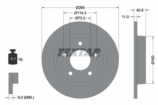 TEXTAR Bremsscheibe (92130500)