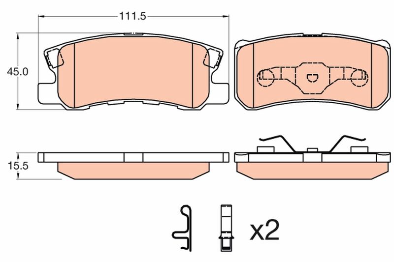 TRW Bremsbelagsatz, Scheibenbremse (GDB3595)