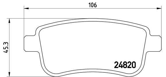 BREMBO Bremsbelagsatz, Scheibenbremse (P 68 041)