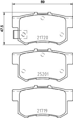 BREMBO Bremsbelagsatz, Scheibenbremse (P 79 027)
