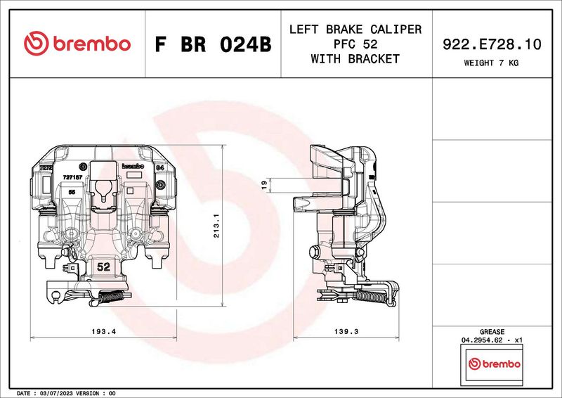 BREMBO Bremssattel (F BR 024B)