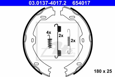 ATE Bremsbackensatz, Feststellbremse (03.0137-4017.2) Thumbnail