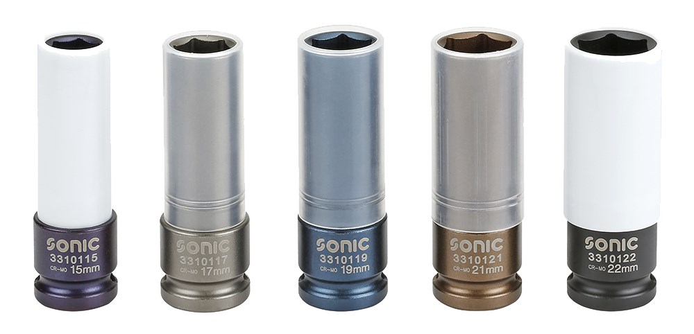 Radschraubennüsse mit Felgenschutz, 15, 17, 19, 21, 22mm