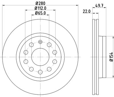 HELLA Bremsscheibe (8DD 355 127-991)