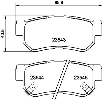 HELLA Bremsbelagsatz, Scheibenbremse (8DB 355 009-971) HELLA Bremsbelagsatz, Scheibenbremse (8DB 355 009-971)