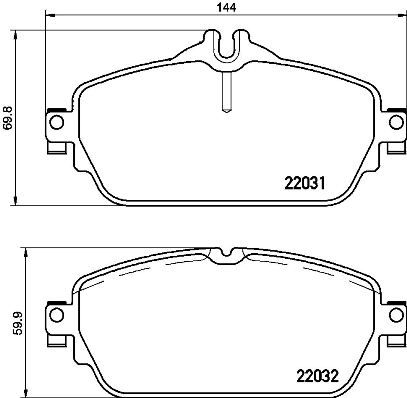 BREMBO Bremsbelagsatz, Scheibenbremse (P 50 118)