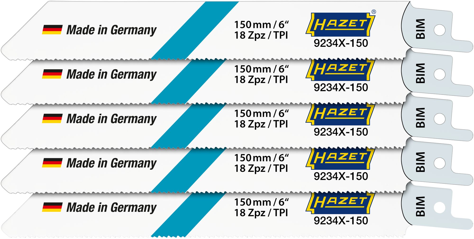 HAZET Sägeblätter Satz 9234X-150/5 ∙ Anzahl Werkzeuge: 5