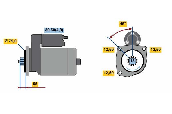 BOSCH Starter (0 001 153 007)