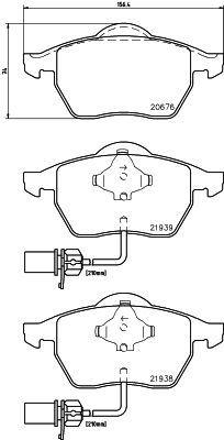 HELLA Bremsbelagsatz, Scheibenbremse (8DB 355 008-411) 4082300352726 8DB 355 008-411