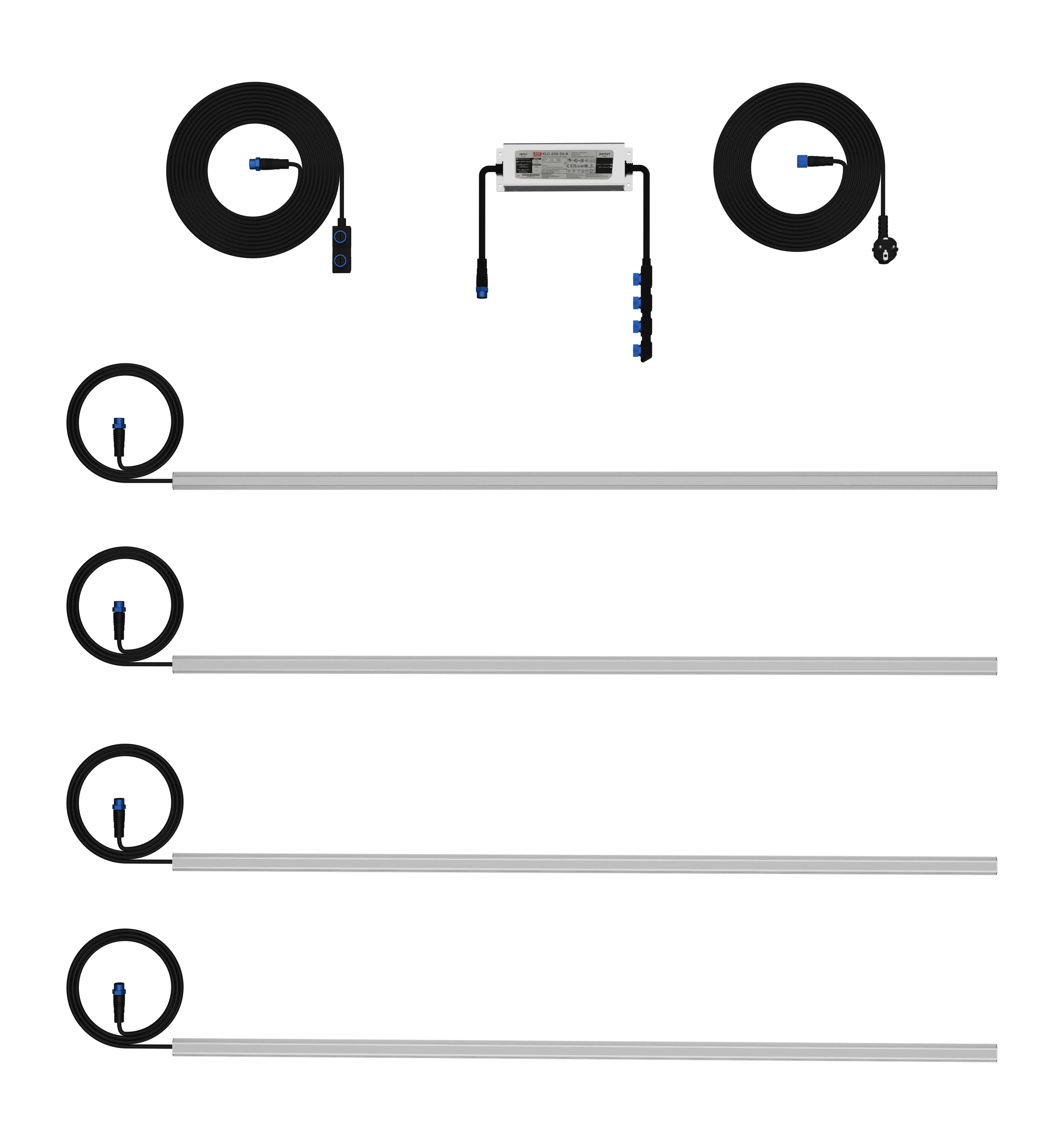 LixUp® | Hebebühnenlicht Komplett-Set | 4x LED Lampen