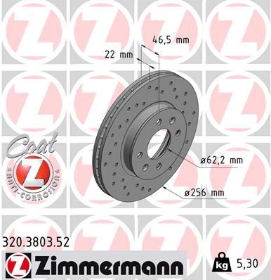 ZIMMERMANN Bremsscheibe (320.3803.52)