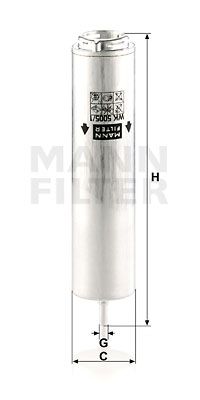 MANN-FILTER Kraftstofffilter (WK 5005/1 z) Thumbnail