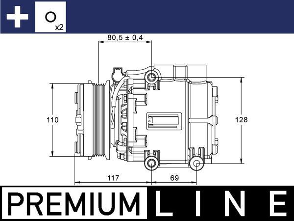 MAHLE Kompressor, Klimaanlage (ACP 858 000P)