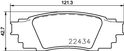 HELLA Bremsbelagsatz, Scheibenbremse (8DB 355 025-121)