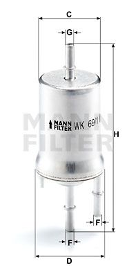 MANN-FILTER Kraftstofffilter (WK 69/1)
