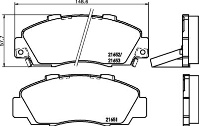 HELLA Bremsbelagsatz, Scheibenbremse (8DB 355 016-441)