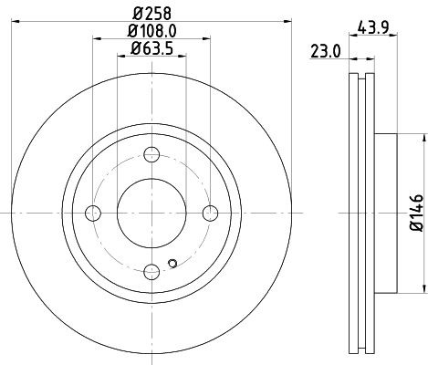 HELLA Bremsscheibe (8DD 355 115-371)