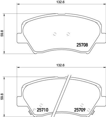BREMBO Bremsbelagsatz, Scheibenbremse (P 30 073X)