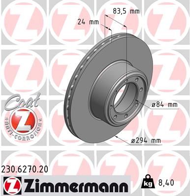 ZIMMERMANN Bremsscheibe (230.6270.20)