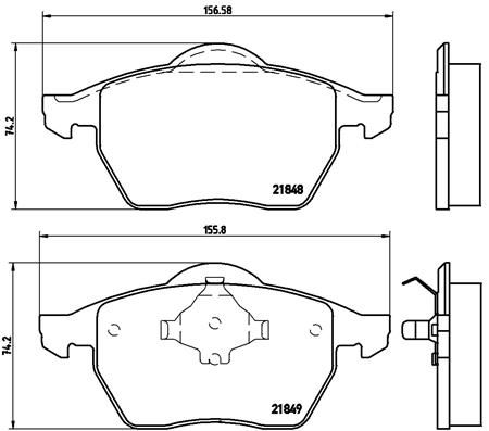 BREMBO Bremsbelagsatz, Scheibenbremse (P 85 039)