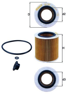 KNECHT Ölfilter (OX 387D1)