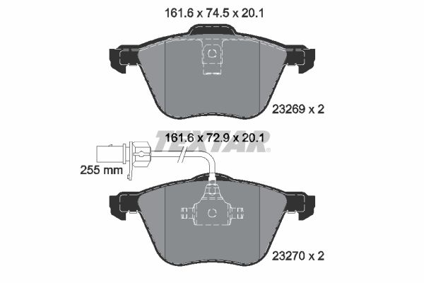 TEXTAR Bremsbelagsatz, Scheibenbremse (2326903)