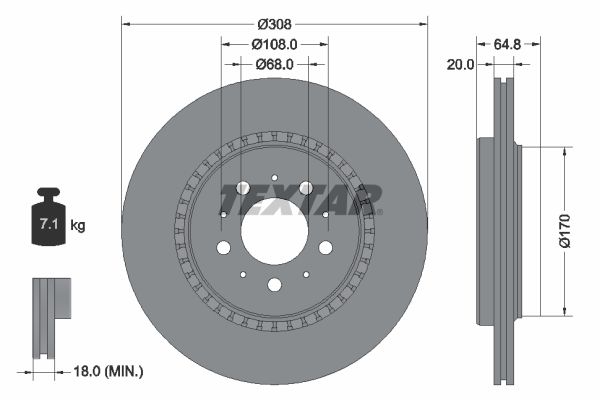 TEXTAR Bremsscheibe (92126803)