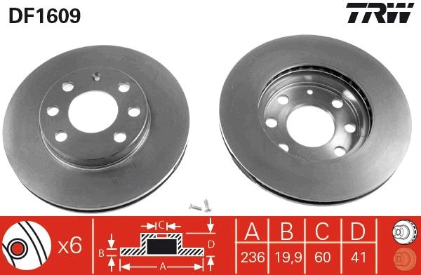 TRW Bremsscheibe (DF1609)