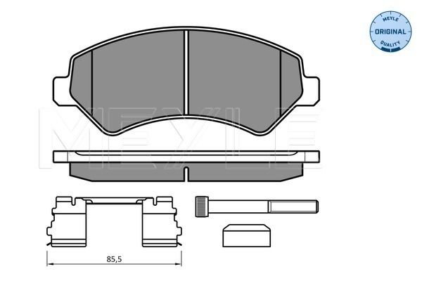 MEYLE Bremsbelagsatz, Scheibenbremse (025 244 6619/W2)
