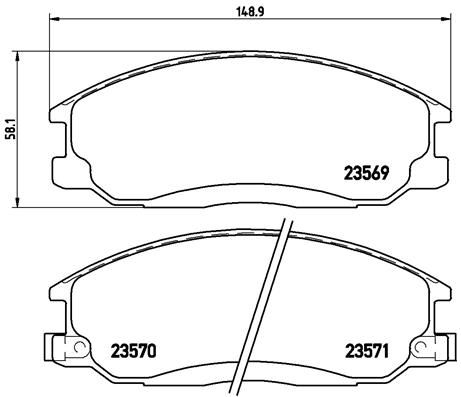 BREMBO Bremsbelagsatz, Scheibenbremse (P 30 013)