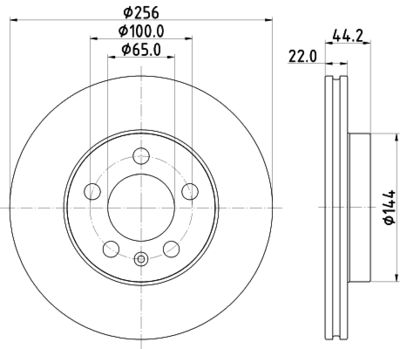 HELLA Bremsscheibe (8DD 355 132-091)