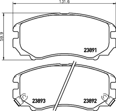 HELLA Bremsbelagsatz, Scheibenbremse (8DB 355 010-991)
