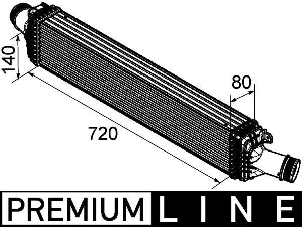 MAHLE Ladeluftkühler (CI 142 000P)