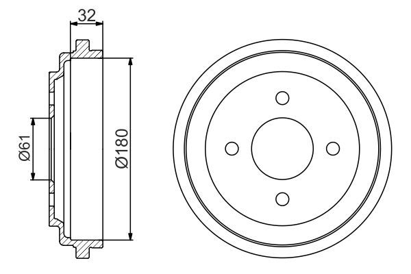 BOSCH Bremstrommel (0 986 477 164) Thumbnail