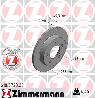 ZIMMERMANN Bremsscheibe (610.3723.20)